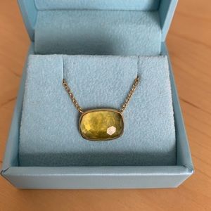 Dainty Citrine pendant necklace. | Nov birthstone.